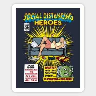 SOCIAL DISTANCING HEROES- MAN Sticker